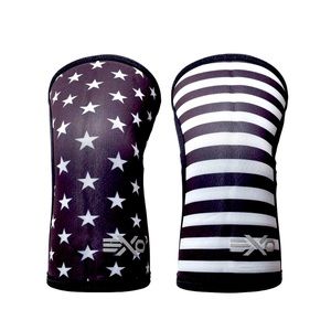 Black and White Star Stripe Knee Sleeves